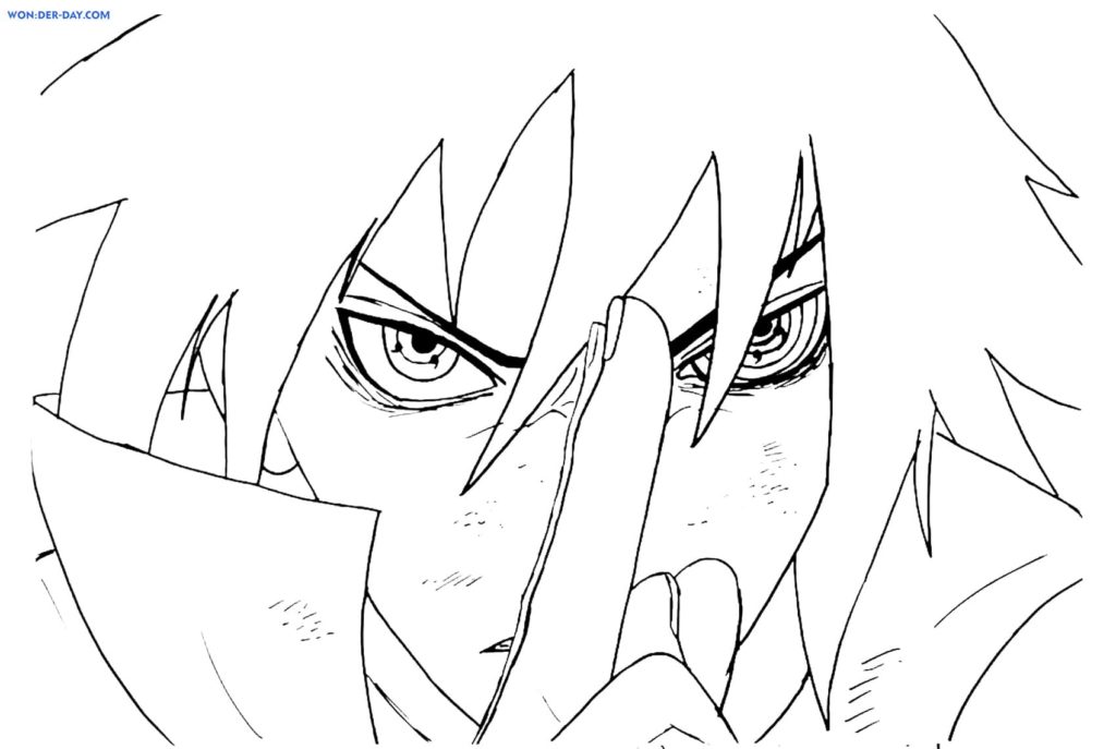Ausmalbilder Sasuke Uchiha