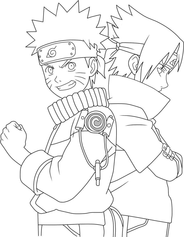 Petit Sasuke coloring page