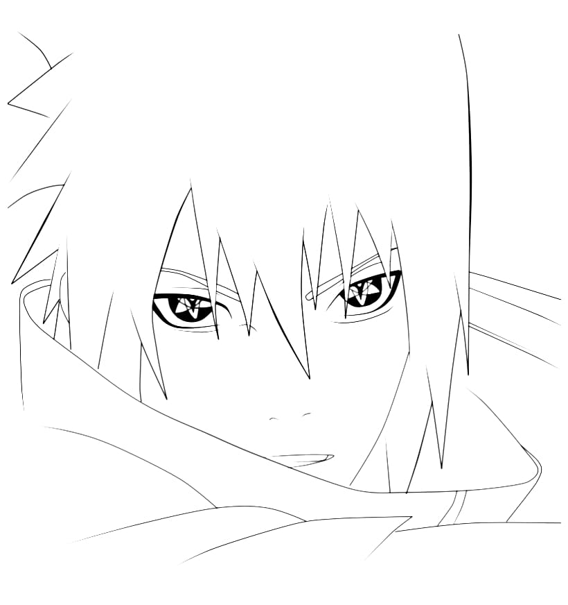 Dibujos de Sasuke  Cómo dibujar Sasuke paso a paso