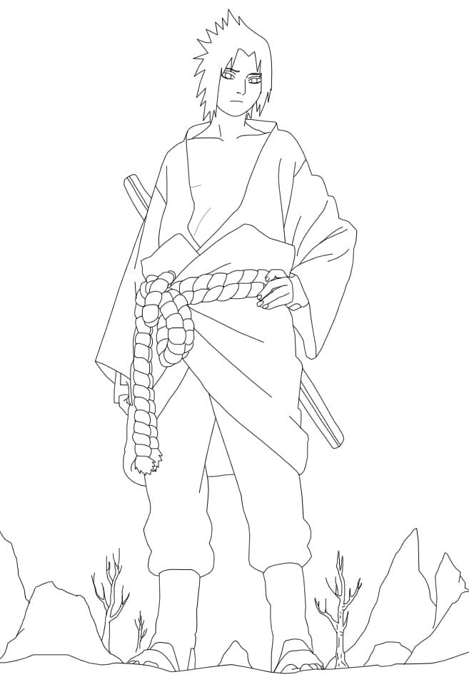 Coloriage Sasuke