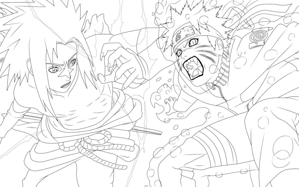 naruto vs sasuke desenho