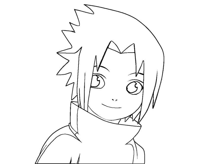 Sasuke Caminhando para colorir