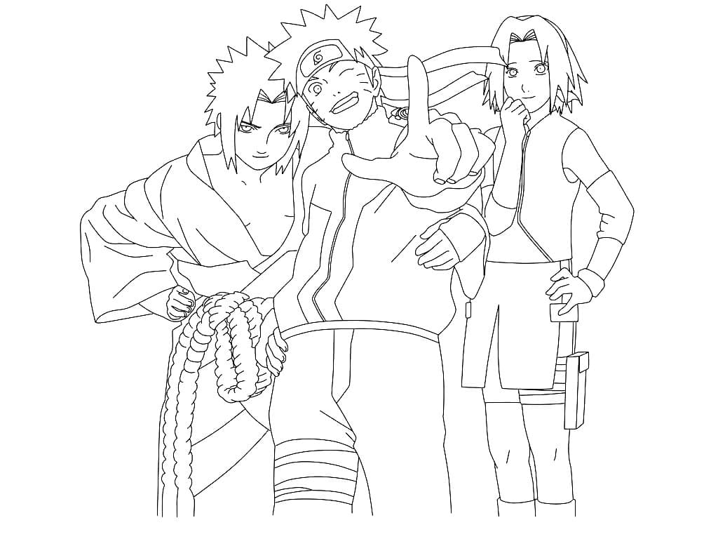 Desenho de Sasuke e amigos para colorir - Tudodesenhos