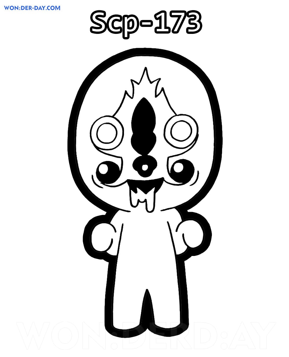 Scp 173 Coloring Pages Printable Coloring Pages - scp brawl stars