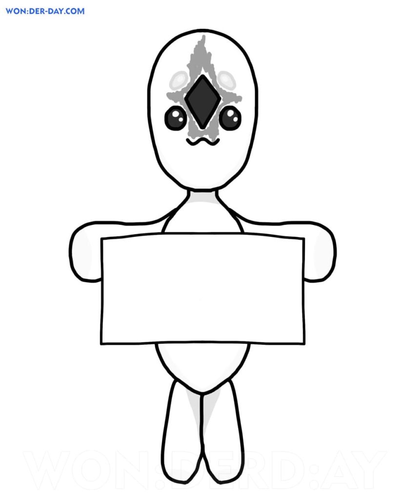 SCP-173 Coloring pages