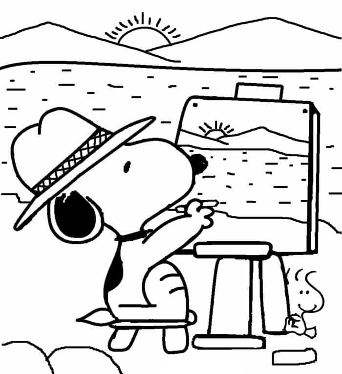 Coloriage Snoopy