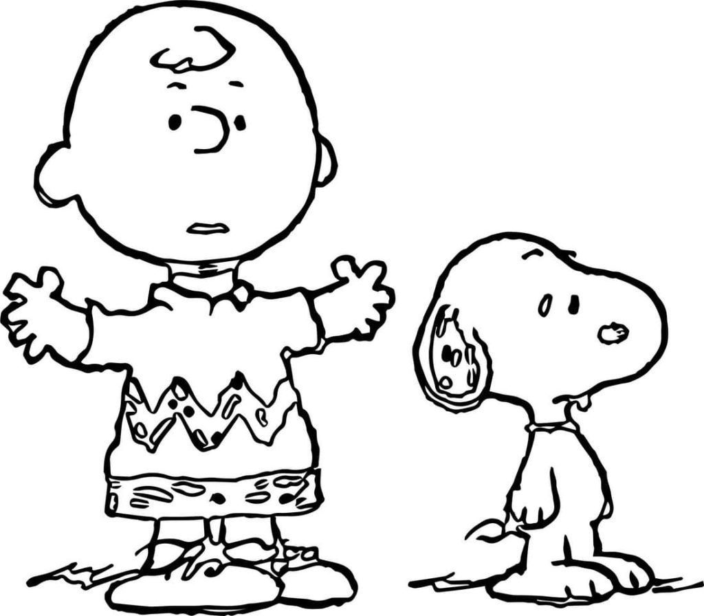 Snoopy coloring pages. Print in A4 format