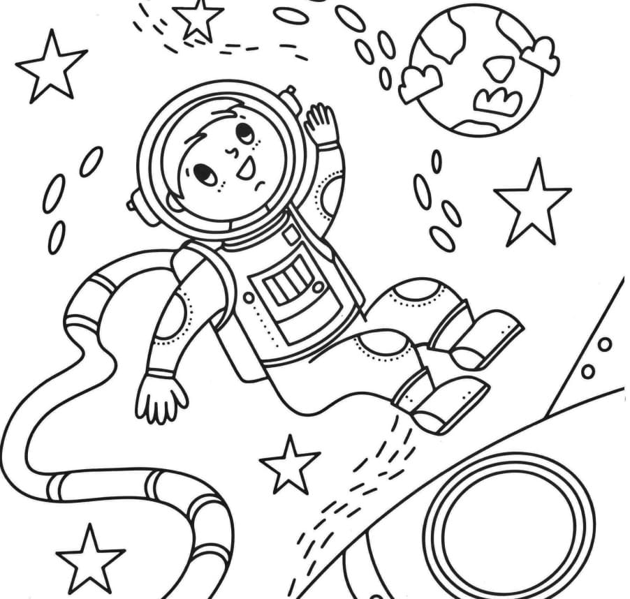 Libro De Colorear Para Niños : Páginas Divertidas Para Colorear El Espacio  Para Niños Y Niñas De 4-8, 6-9 Años. Actividades Para Colorear Hermosos  Diseños Con: El Universo, Los Planetas, Astronautas, El