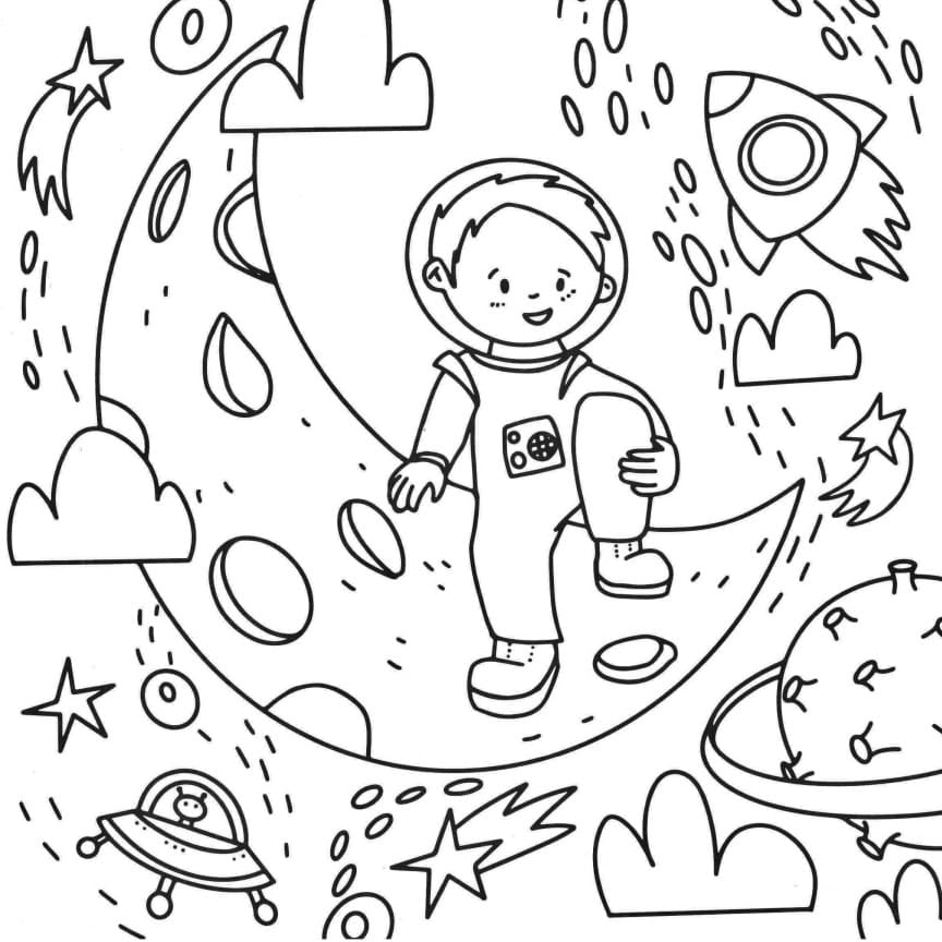 Dibujos de Espacio para colorear - 100 Dibujos para colorear