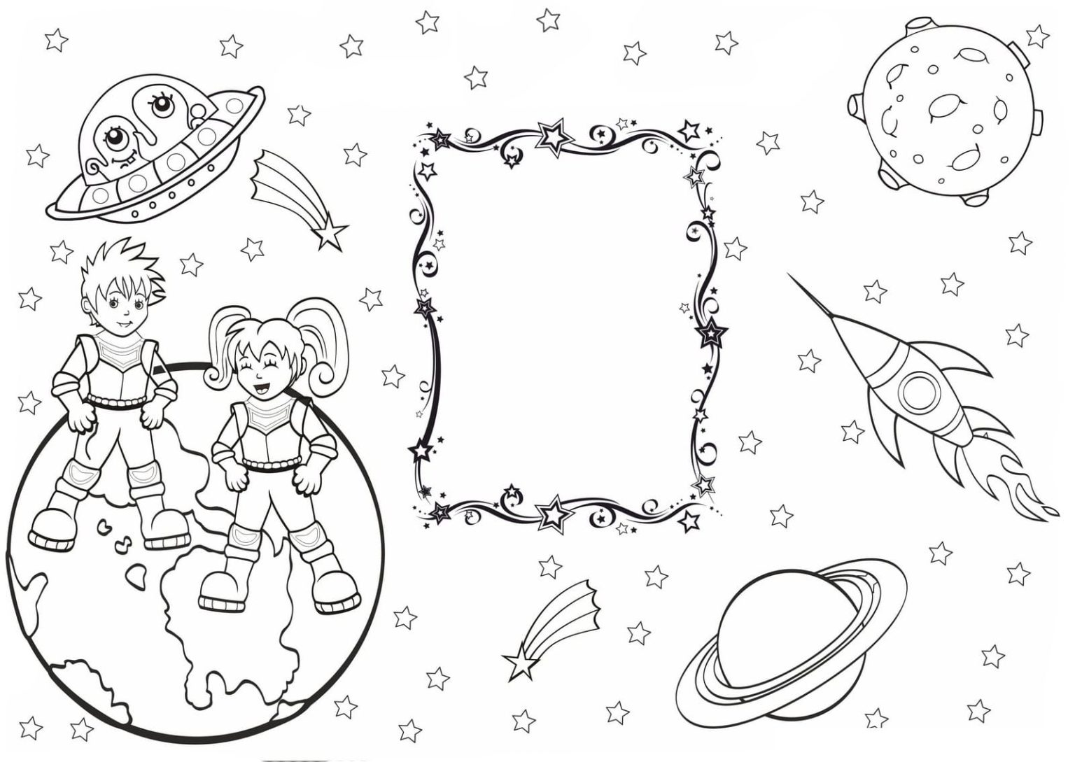 Раскраски Космос. 100 Раскрасок для печати | WONDER DAY — Раскраски для ...