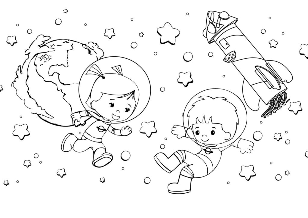 Space Coloring pages. 100 Printable Colorings pages