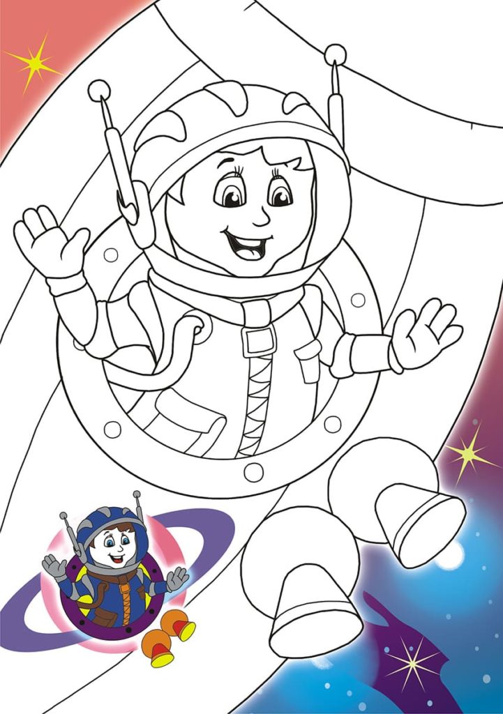 Space Coloring pages. 100 Printable Colorings pages