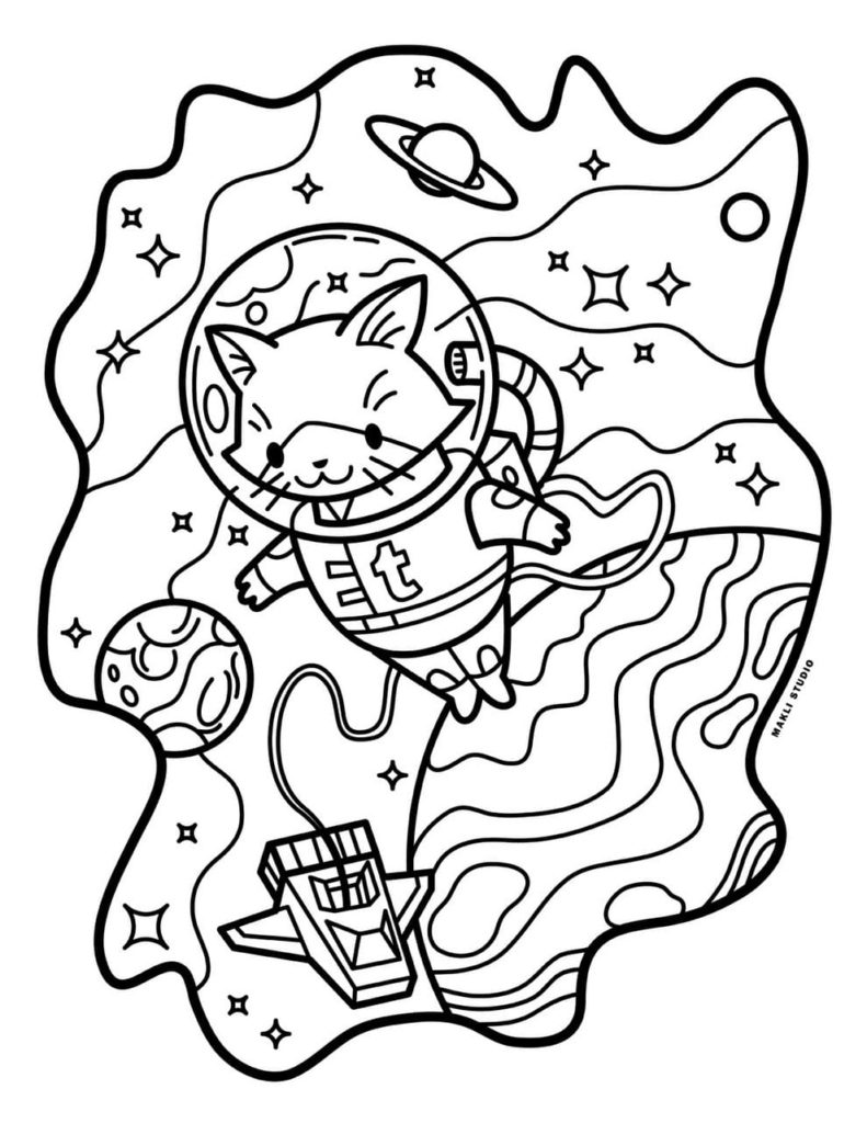 Space Coloring pages. 100 Printable Colorings pages