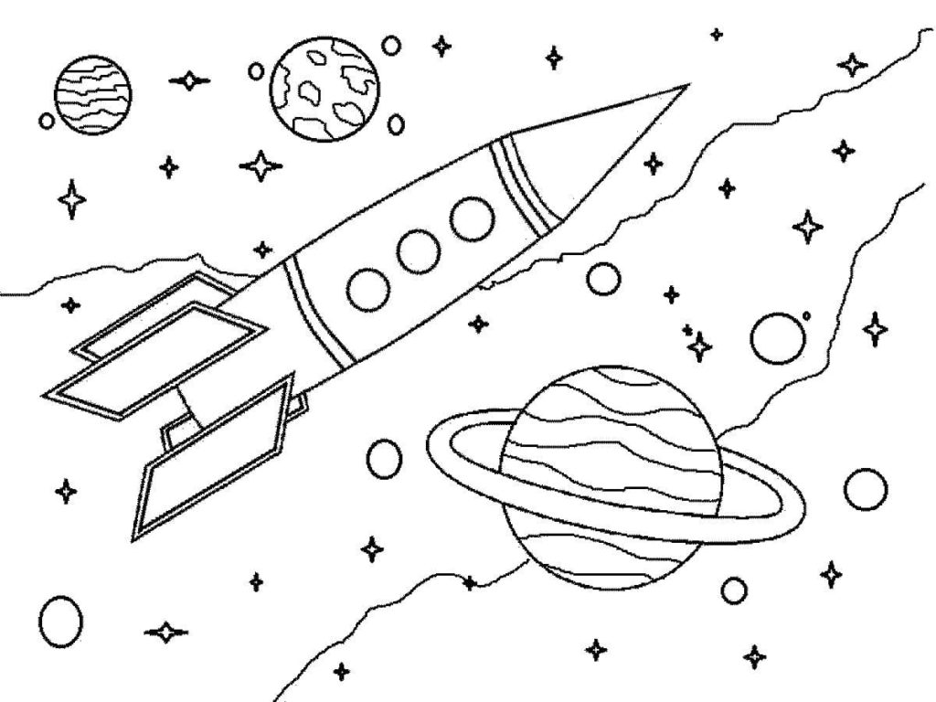 Space Coloring pages. 100 Printable Colorings pages