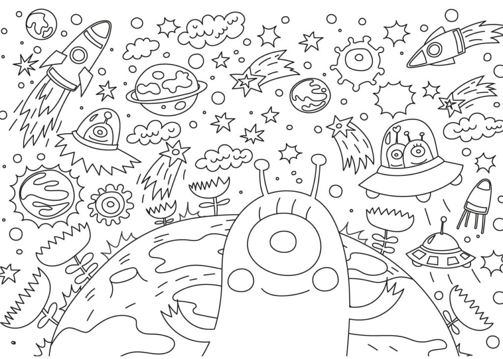 Coloriage Espace