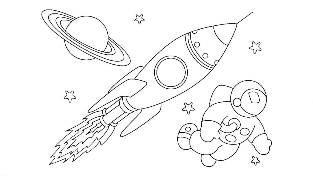 Space Coloring pages. 100 Printable Colorings pages