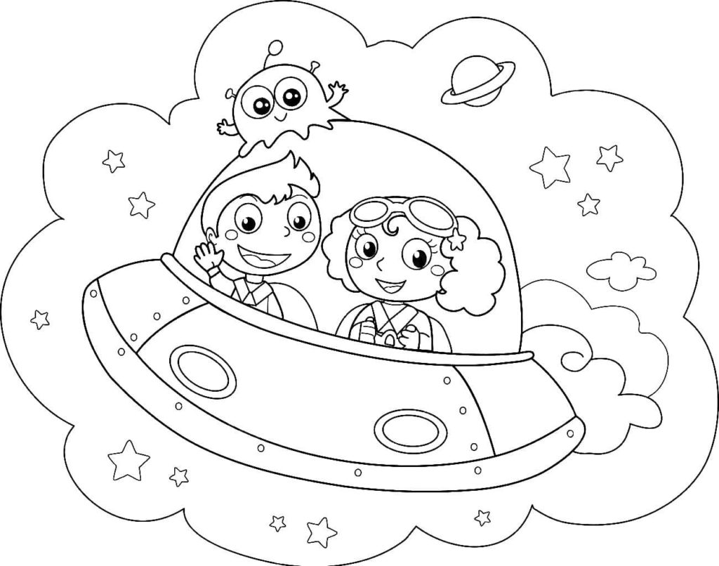 Space Coloring pages. 100 Printable Colorings pages