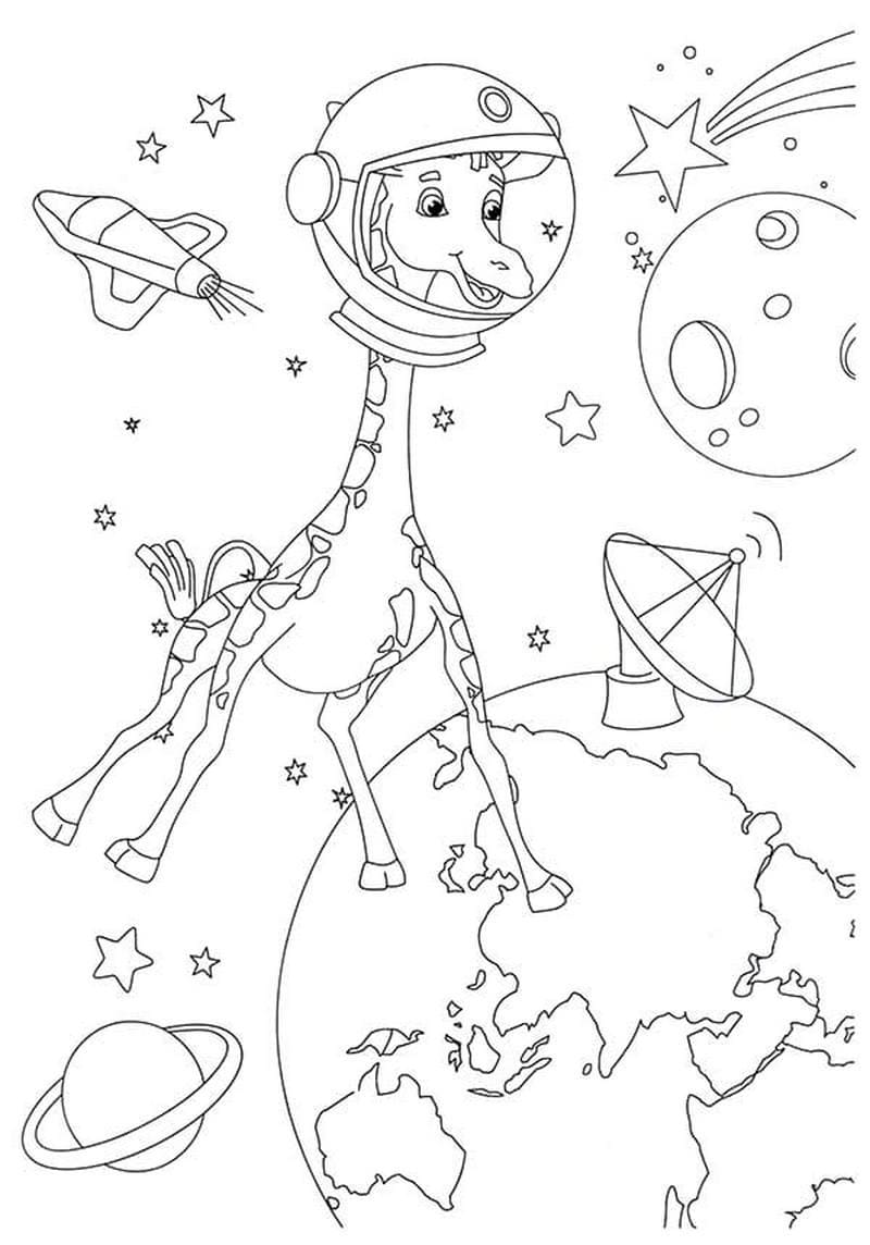 Раскраска на тему космос для детей