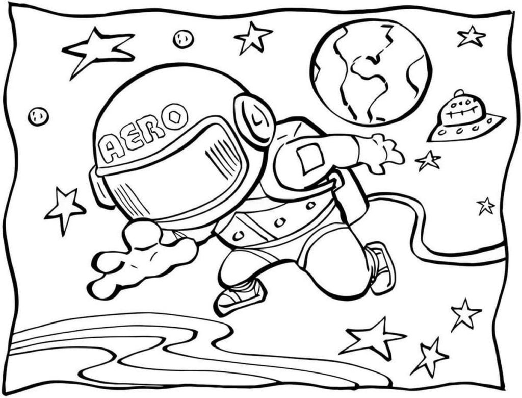 Space Coloring pages. 100 Printable Colorings pages