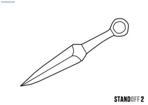 Танто нож стендофф 2 чертеж