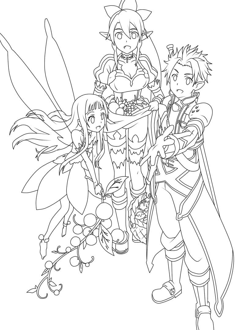 Sword Art Online Coloring   20 Free Coloring Pages