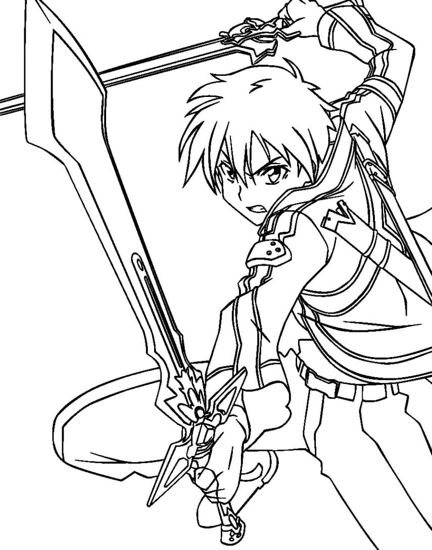 450 Collections Anime Coloring Pages Sword Art Online  Best Free