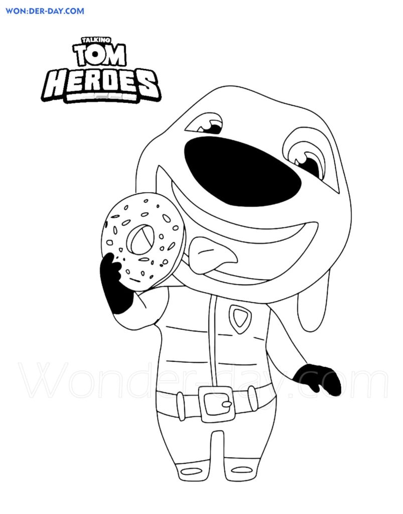 Talking Tom Heroes Coloring Pages