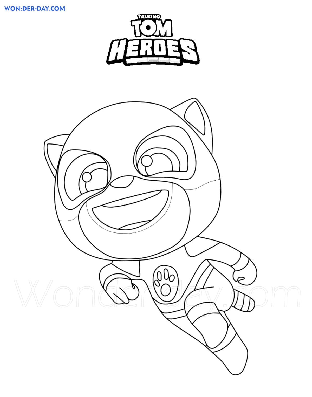 Talking Tom Heroes Coloring Pages Print For Free