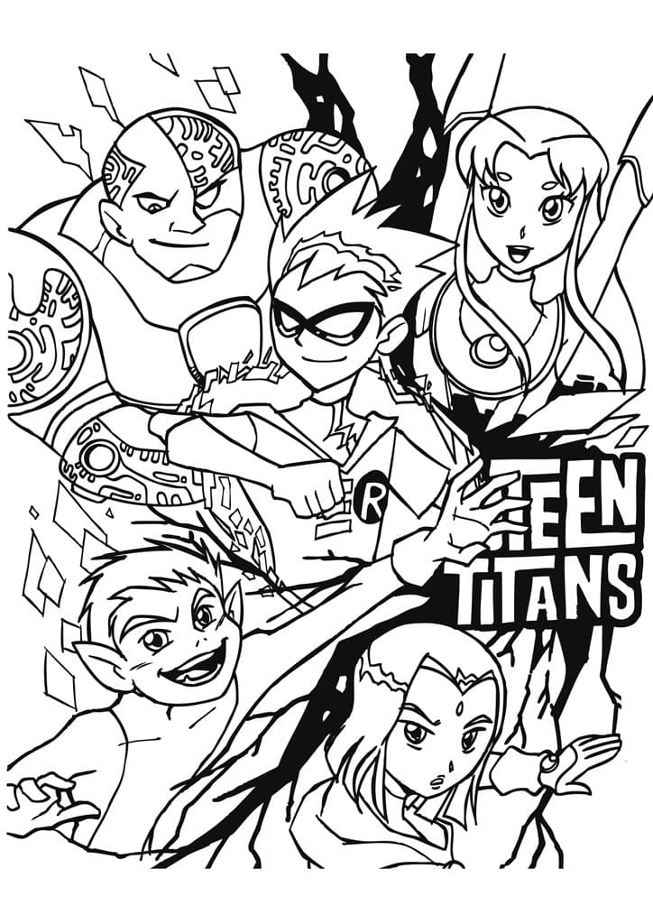Disegni da colorare Teen Titans Go
