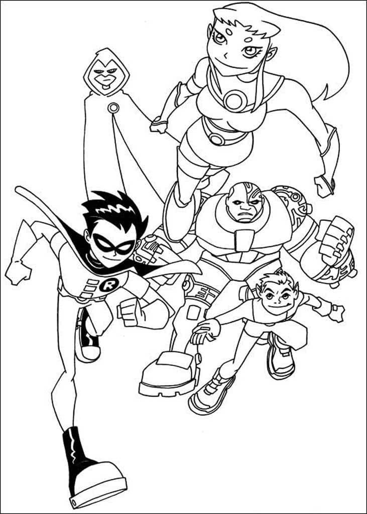 Dibujos para colorear Teen Titans Go