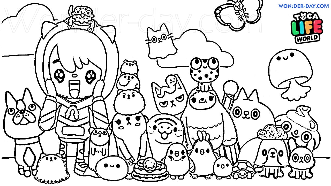 Toca Boca Coloring Page - Toca Life World Coloring Pages - XColorings