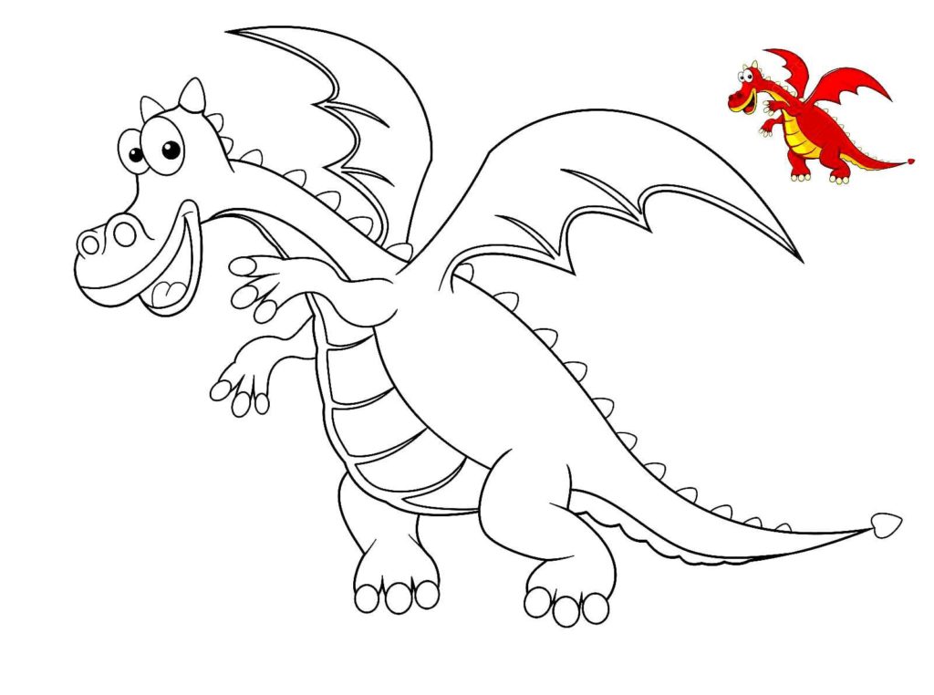  Dibujos de Dragones para colorear