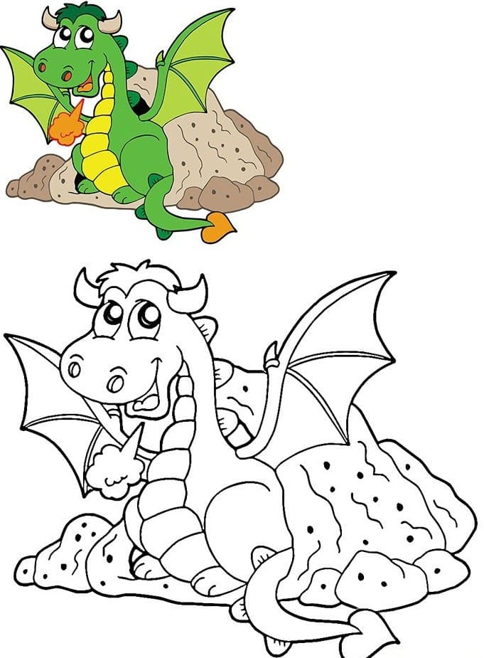 Dibujos de Dragones para colorear