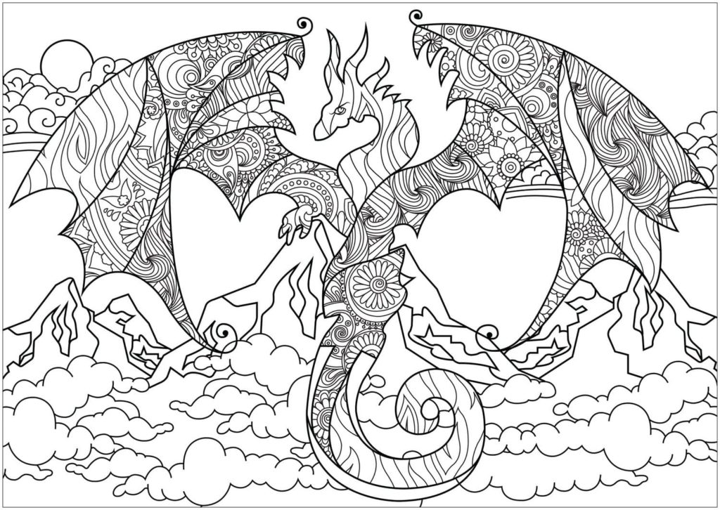 Desenhos de Dragões para colorir