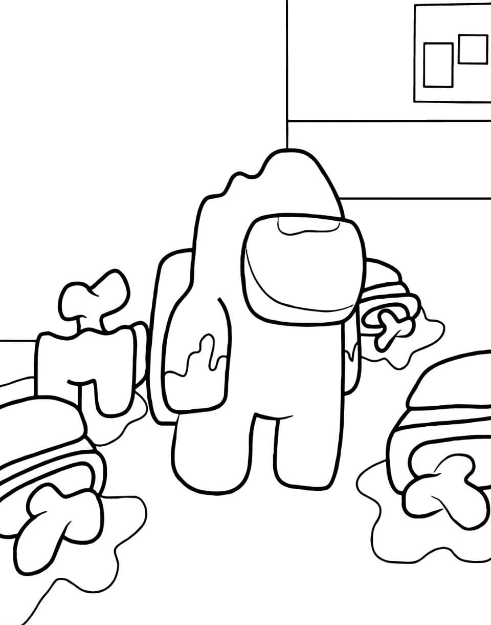 Among Us Impostor coloring pages - Printable coloring pages