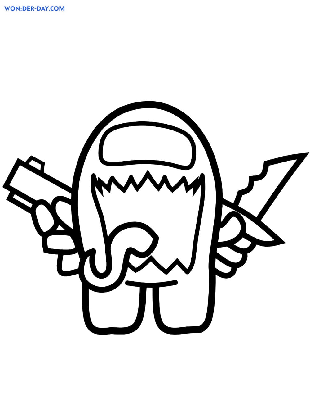 840 Among Us Knife Coloring Pages  HD