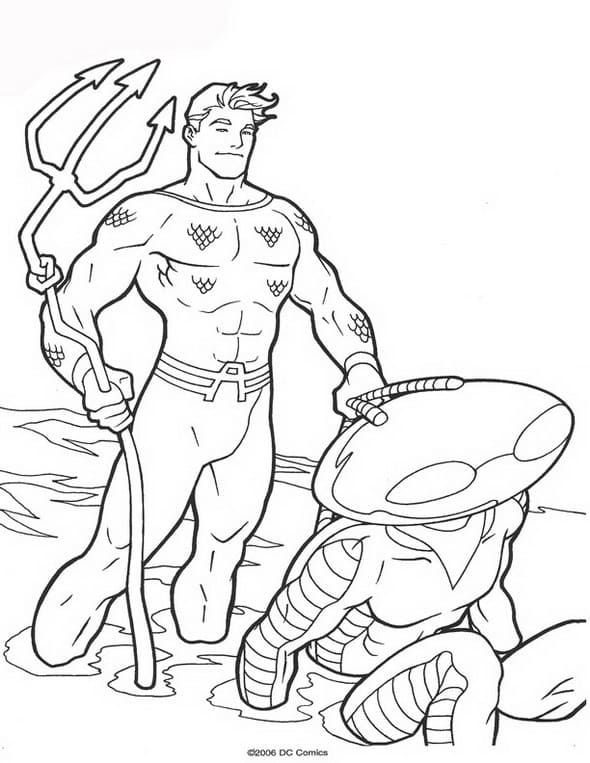Dibujos de Aquaman para colorear