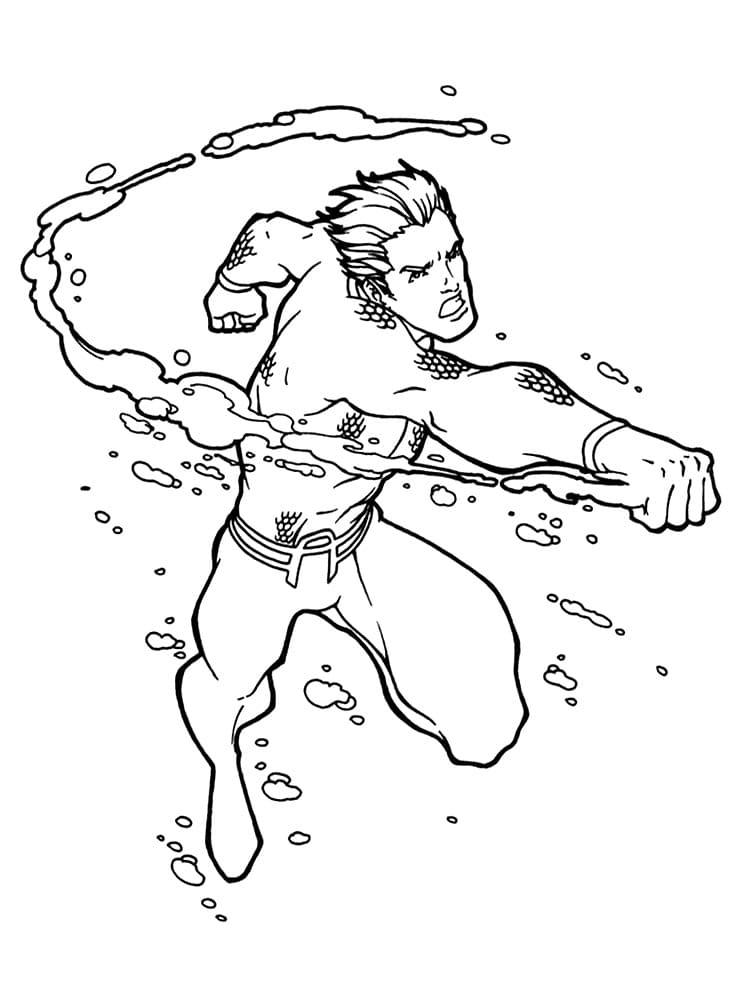 Desenhos de Aquaman para colorir