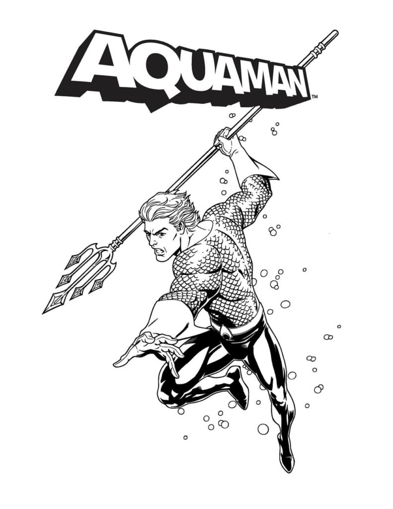 Disegni di Aquaman da colorare