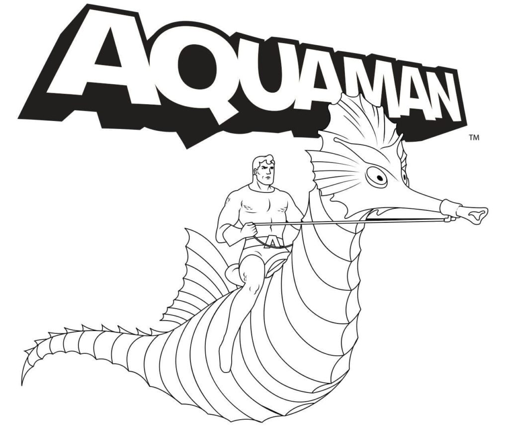 Desenhos de Aquaman para colorir