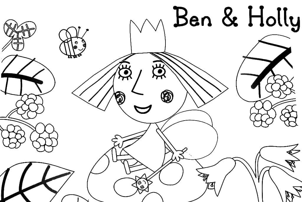 Dibujos de Ben y Holly para colorear