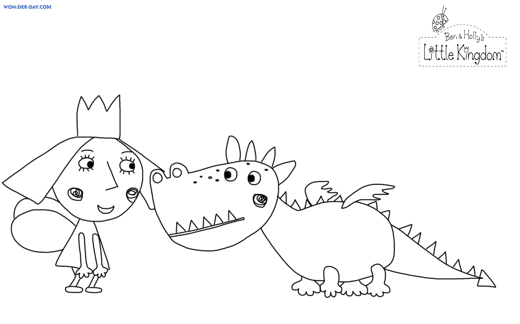 Free Printable Ben And Holly Colouring Pages