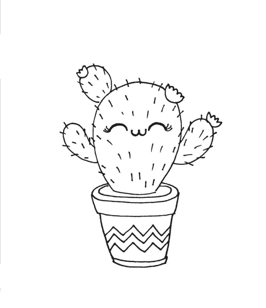 Cactus Coloring pages