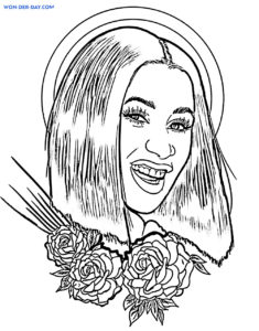 Cardi B coloring pages - Free coloring pages | WONDER DAY — Coloring