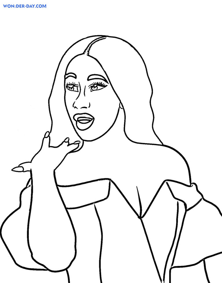 Cardi B coloring pages - Free coloring pages | WONDER DAY — Coloring ...
