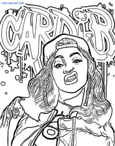 Cardi B coloring pages - Free coloring pages | WONDER DAY — Coloring