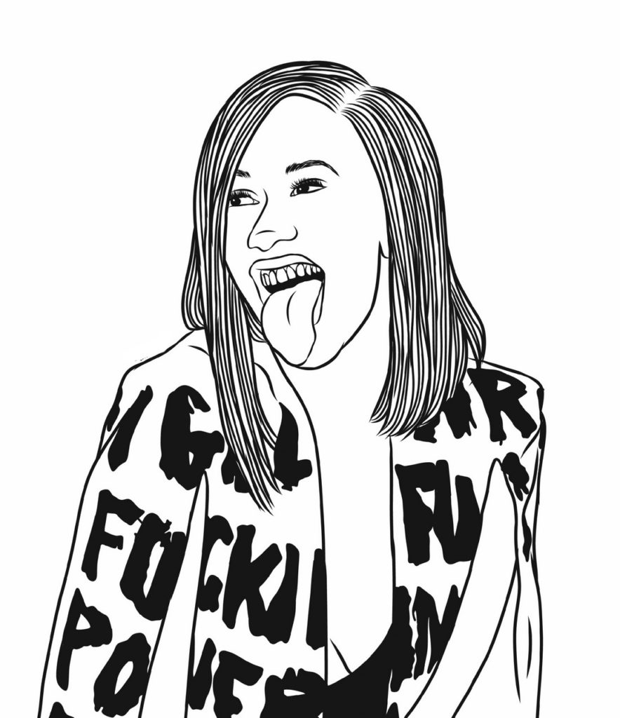 Cardi B coloring pages