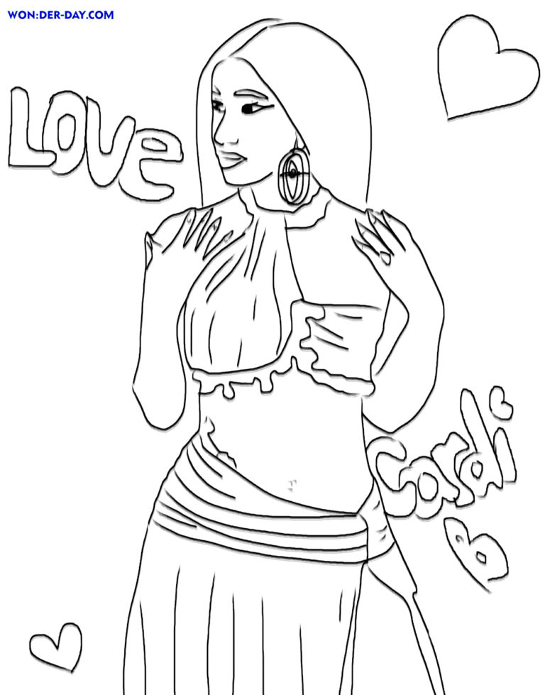 Cardi B coloring pages - Free coloring pages | WONDER DAY — Coloring