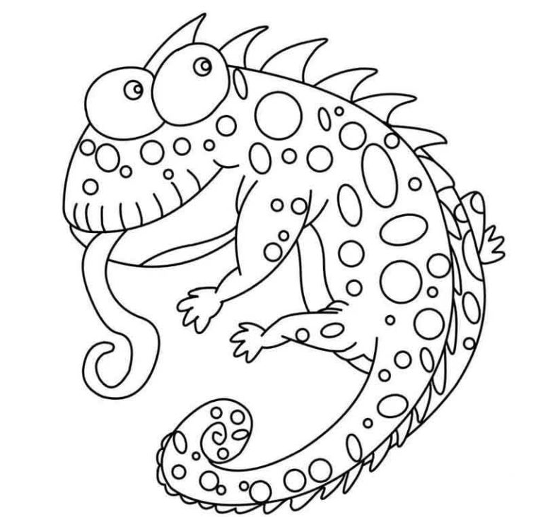 Chameleon coloring pages - Free coloring pages | WONDER DAY — Coloring ...