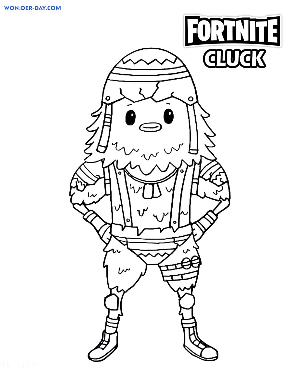Dibujos de Cluck Fortnite para colorear 